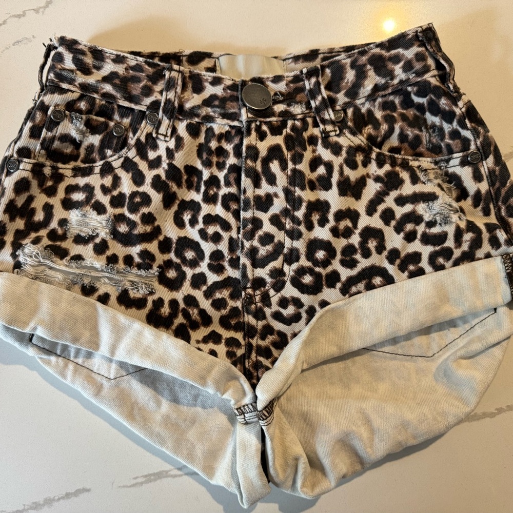 Leopard Print Women's Shorts